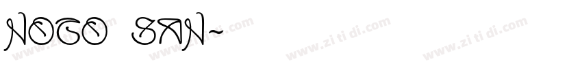 Noto San字体转换